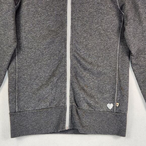 Twisted Heart Womens SZ M Y2K Zip Up Sweatshirt Jacket Bling Crown Baddie Gray - Picture 8 of 16